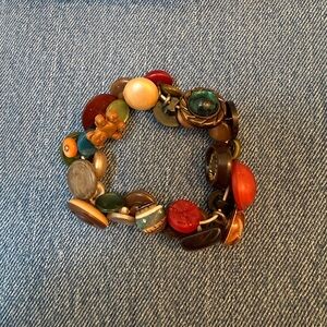 Vintage Button Stretchy Bracelet